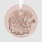 Roze olifant ornament (voorkant)