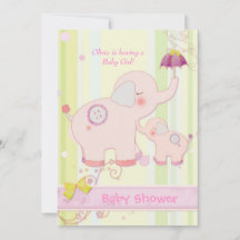 Roze Olifant Paraplu Baby Meisje Douche