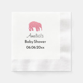 Roze Olifant Persoonlijke Baby Shower Servet