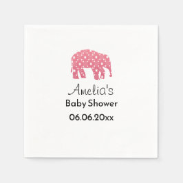 Roze Olifant Persoonlijke Baby Shower Servet