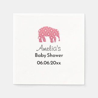 Roze Olifant Persoonlijke Baby Shower Servet