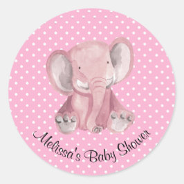 Roze olifant pols dot design Labels