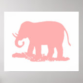 Roze olifant poster (Voorkant)