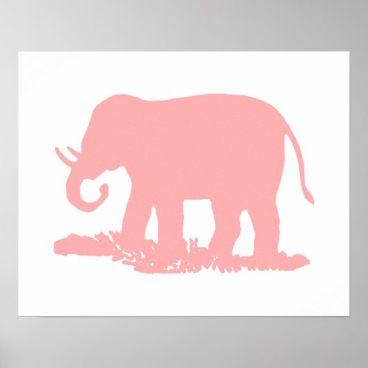Roze olifant poster (Voorkant)