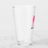 Roze olifant silhouet gepersonaliseerd glas (Rechts)