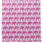 Roze olifant silhouetten patroon douchegordijn (Voorkant)