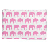 Roze olifant silhouetten patroon kussensloop (Achterkant)