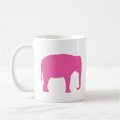 Roze olifant Silhouettes Koffiemok (Links)