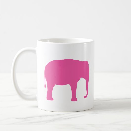 Roze olifant Silhouettes Koffiemok (Links)