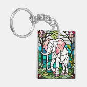 Roze olifant sleutelhanger (Voorkant Links)