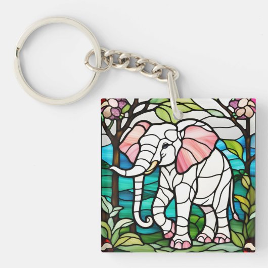Roze olifant sleutelhanger (Voorkant)