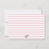 Roze olifant, speciaal gepersonaliseerd Kinder geb Bedankkaart (Achterkant)