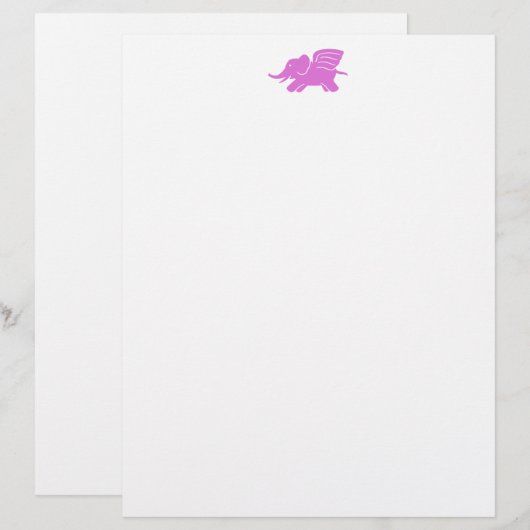 Roze olifant Stationery (Voorkant / Achterkant)