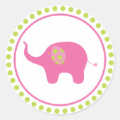 Roze olifant Sticker (Voorkant)