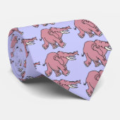Roze olifant stropdas (Opgerold)