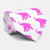 Roze olifant stropdas (Opgerold)