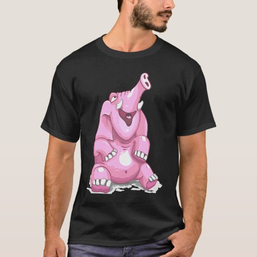 Roze olifant t-shirt (Voorkant)