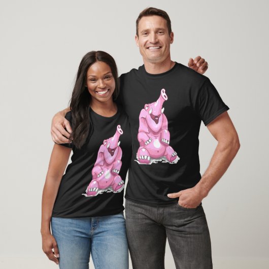 Roze olifant t-shirt (Unisex)
