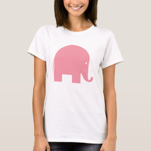 Roze olifant t-shirt