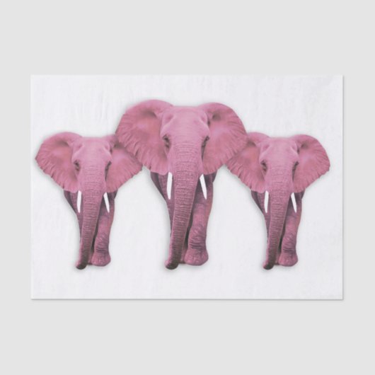 Roze olifant tissuepapier (Voorkant)