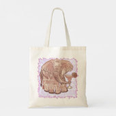 Roze olifant tote bag (Achterkant)