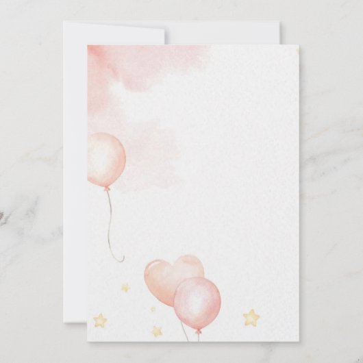 Roze olifant uitnodiging (Achterkant)