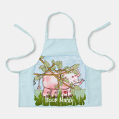 Roze Olifant Verbergen Schort (Voorkant)