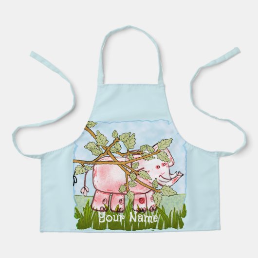 Roze Olifant Verbergt Zich Schort (Voorkant)