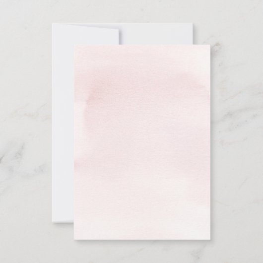 Roze Olifant Virtual Baby shower Invitation Kaart (Achterkant)