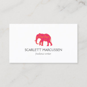  roze olifant visitekaartje