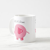 Roze olifant voor aangepaste Mok (Voorkant links)