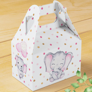 Roze olifant Waterverf Bedankdoosjes