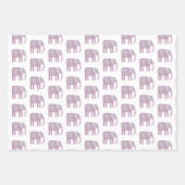Roze olifant Waterverf Inpakpapier Vel (Voorkant 2)