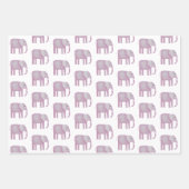Roze olifant Waterverf Inpakpapier Vel (Voorkant)