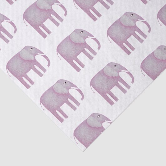 Roze olifant Waterverf Tissuepapier (Detail)