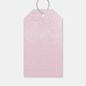 Roze olifant Winter Girl Baby shower Dank je wel Cadeaulabel (Achterkant)