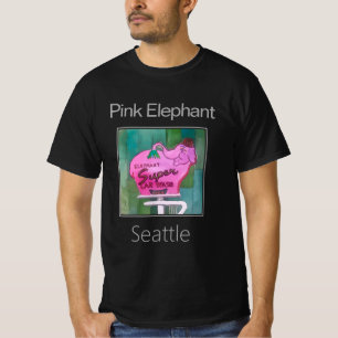 Roze olifanten auto wassen, Seattle, Washington T-shirt