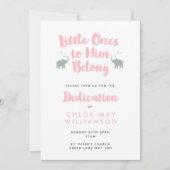 Roze olifanten Christelijke uitnodiging tot het in (Voorkant)