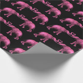 Roze olifanten in liefde cadeaupapier (Hoek)