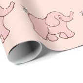 Roze Olifanten Inpakpapier (Rol Hoek)