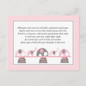 Roze olifanten Invoegen voor Boek Baby shower Uitnodiging Briefkaart (Voorkant)