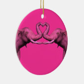 Roze olifanten keramisch ornament (Rechts)