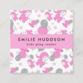 Roze Olifanten, Kinder Speelcentrum, Activiteitenc Vierkante Visitekaartje (Voorkant)