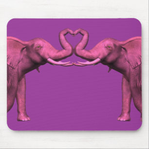 Roze olifanten muismat