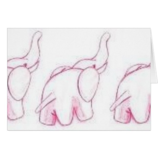 Roze olifanten op parade (Voorkant Horizontaal)