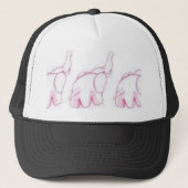 Roze olifanten op parade trucker pet (Voorkant)