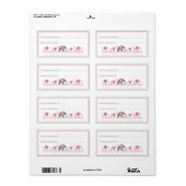 Roze Olifanten Parade Boekplaat Fill-in stijl Etiket (Full Sheet)