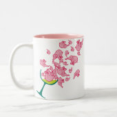 Roze olifanten tweekleurige koffiemok (Links)
