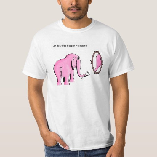 roze olifanten zien t-shirt (Voorkant)