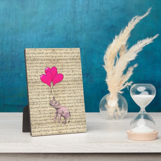 Roze olifantenballonnen fotoplaat (Zijkant)